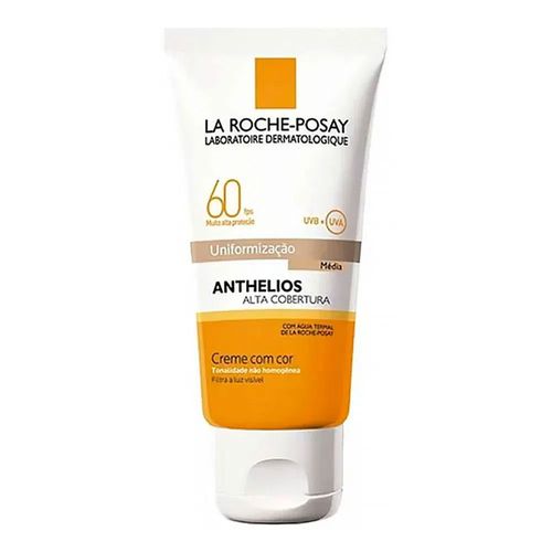Protetor Solar Cor Média La Roche-Posay Anthelios Alta Cobertura FPS 60 50ml Protetor Solar Cor Média La Roche-Posay Anthelios Alta Cobertura FPS 60 50ml