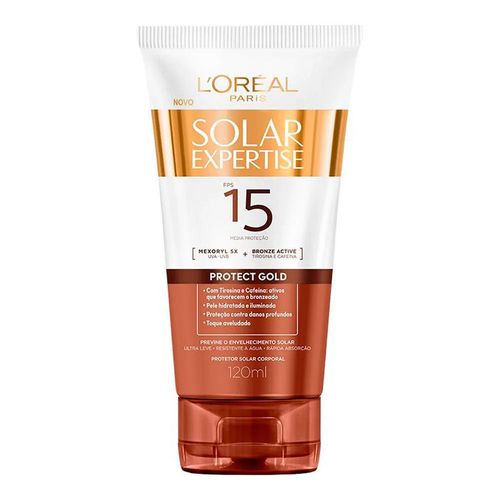 Protetor Solar Corporal L'Oréal Paris Solar Expertise Protect Gold FPS15 120ml Protetor Solar Corporal L'Oréal Paris Solar Expertise Protect Gold FPS15 120ml