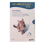 REVOLUTION 6% para Gatos entre 2,6 e 7,5kg - 0,75ml