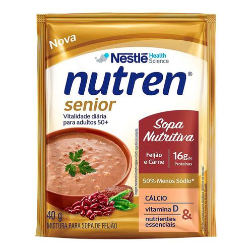 Complemento Alimentar Nestlé Nutren Senior Sopa Feijão e Carne 40g Complemento Alimentar Nestlé Nutren Senior Sopa Feijão e Carne 40g