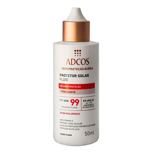 Protetor Solar Facial Adcos Fluid Máxima Proteção Tonalizante FPS99 50ml Protetor Solar Facial Adcos Fluid Máxima Proteção Tonalizante FPS99 50ml