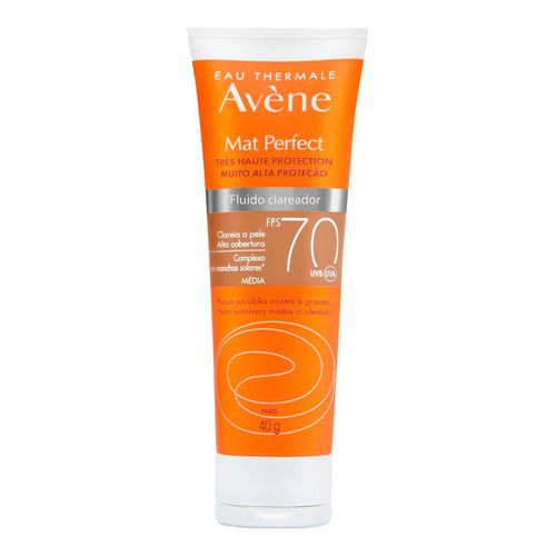 Protetor Solar Facial Avène Fps 70 Mat Perfect Clareador Cor Média 40G Fluido