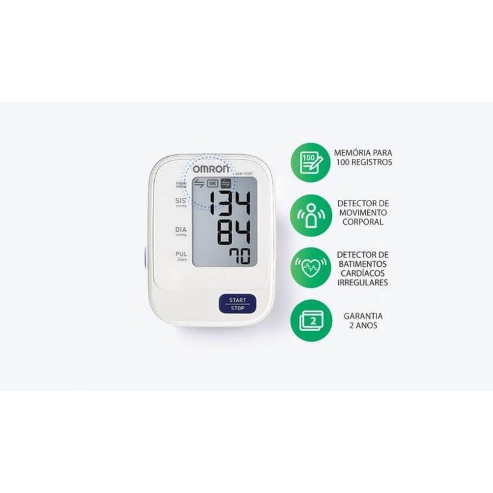 Monitor de Pressão Arterial de Braço com Bluetooth HEM9200T Omron