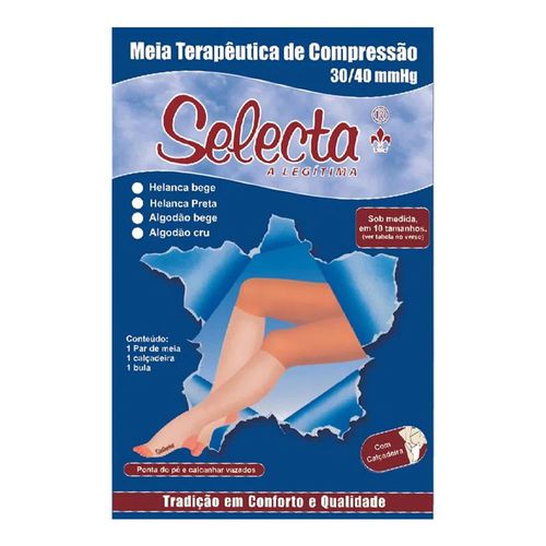Meia Panturrilha 30-40 De Helanca Selecta