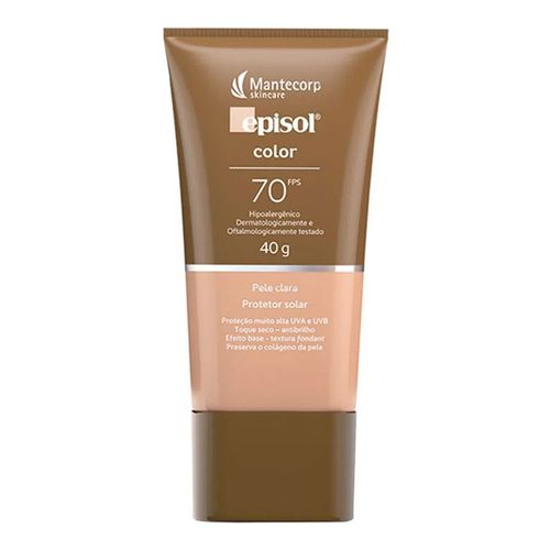 Protetor Solar Facial Episol Color Pele Clara FPS70 40g Protetor Solar Facial Episol Color Pele Clara FPS70 40g