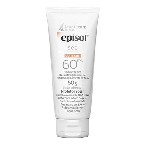 Protetor Solar Facial Episol Sec Com Cor Fps60 60g Protetor Solar Facial Episol Sec Com Cor Fps60 60g