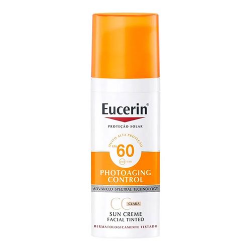 Protetor Solar Facial Eucerin Sun CC Cream Claro FPS60 50ml Protetor Solar Facial Eucerin Sun CC Cream Claro FPS60 50ml