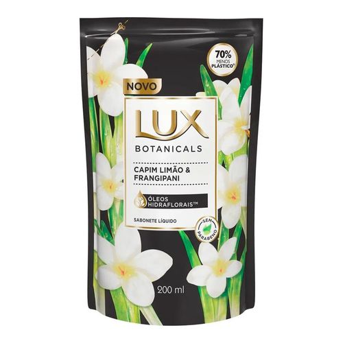 Sabonete Líquido Lux Botanicals Óleos Hidraflorais Capim-Limão e Frangipani Refil 200ml Sabonete Líquido Lux Botanicals Óleos Hidraflorais Capim-Limão e Frangipani Refil 200ml