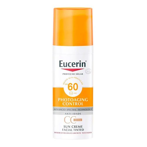 Protetor Solar Facial Eucerin Sun CC Cream Médio FPS60 50ml Protetor Solar Facial Eucerin Sun CC Cream Médio FPS60 50ml
