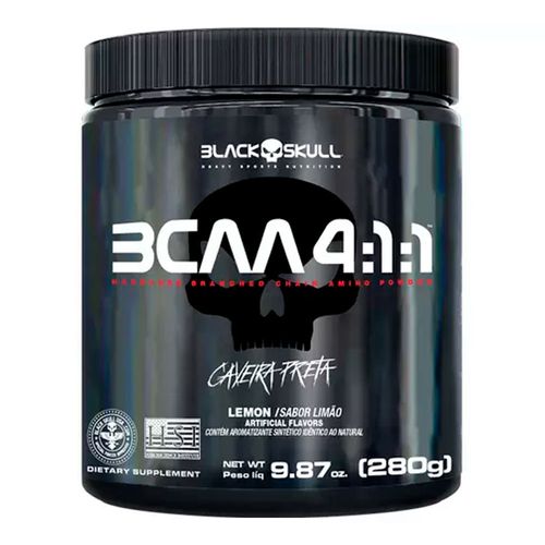 BCAA 4:1:1 280g Caveira Preta - Black Skull BCAA 4:1:1 280g Caveira Preta - Black Skull