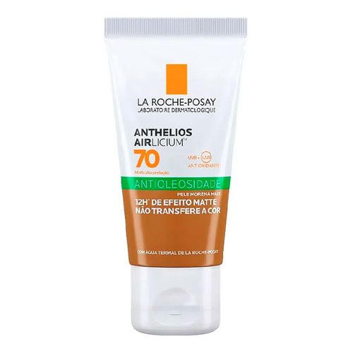 Protetor Solar Facial Gel Creme La Roche-Posay Anthelios Airlicium FPS70 Pele Morena Mais 50g
