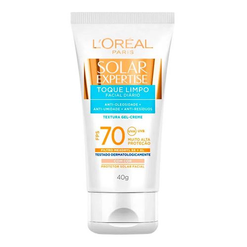 Protetor Solar Facial L'Oréal Expertise Toque Limpo Com Cor FPS70 40g