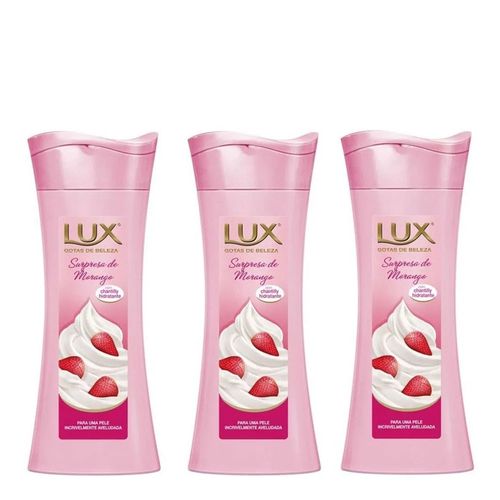 Sabonete Líquido Lux Surpresa de Morango 250ml 3 Unidades Sabonete Líquido Lux Surpresa de Morango 250ml 3 Unidades