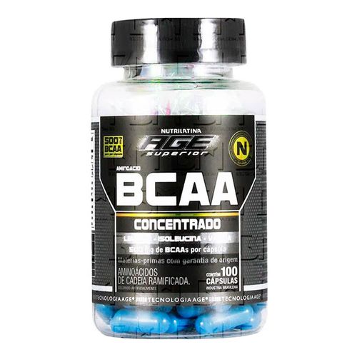 BCAA 500mg 100 cápsulas - Nutrilatina Age BCAA 500mg 100 cápsulas - Nutrilatina Age