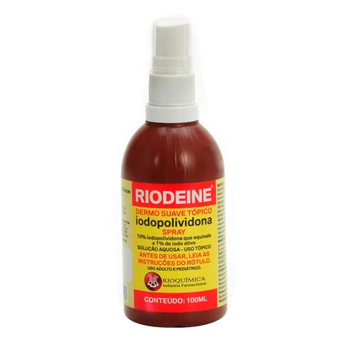 Riodeine Solução Tópica Spray Rioquímica 100ml Riodeine Solução Tópica Spray Rioquímica 100ml