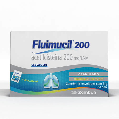 Fluimucil 200mg Zambon 16 Envelopes Fluimucil 200mg Zambon 16 Envelopes