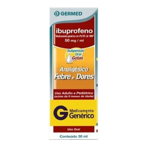 Analgésico, Anti-Inflamatório E Antitérmico Ibuprofeno 50Mg/Ml Genérico Germed 30Ml