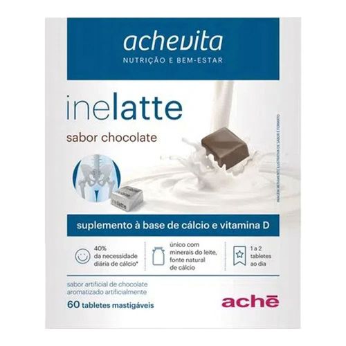 Inelatte Chocolate Ache 60 Tabletes