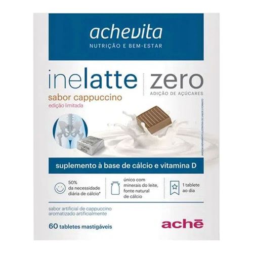 Inelatte Zero Açúcar Sabor Cappucino 60 Tabletes Ache