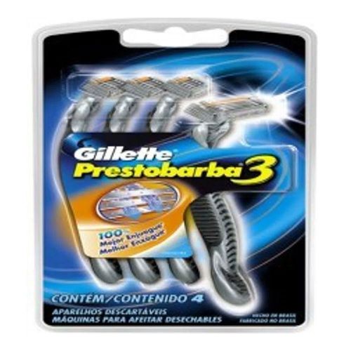 Aparelho Prestobarba 3 Extra Suave C/4 Aparelho Prestobarba 3 Extra Suave C/4