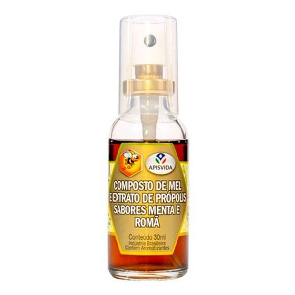 Própolis, Mel, Menta e Romã Apis Vida Spray 30ml