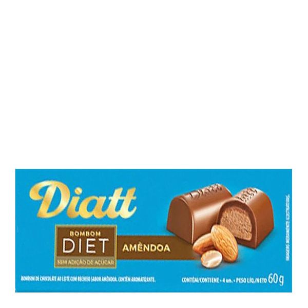 Chocolate Diatt Amêndoa Diet 15g 4 Unidades