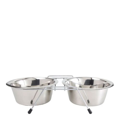 Comedouro Duplo com Base American Pets - 480ml Comedouro Duplo com Base American Pets - 480ml