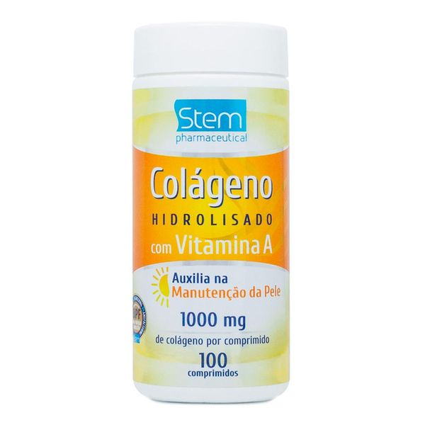 Colágeno 1000mg + Vitamina A 100 Comprimidos Stem