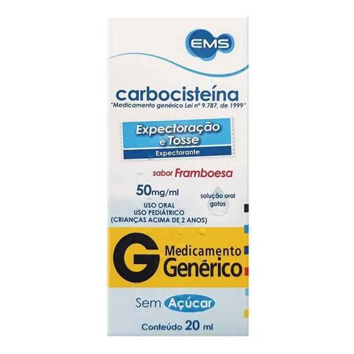 Carbocisteina Pediátrico 50mg/ml Genérico EMS 20ml Carbocisteina Pediátrico 50mg/ml Genérico EMS 20ml