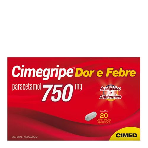 Cimegripe 750mg Cimed 20 Comprimidos