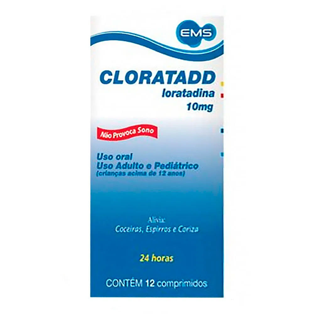 Antialérgico Cloratadd 10mg 12 Comprimidos