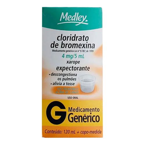 Cloridrato de Bromexina 0,8mg/ml Genérico Neo Química Xarope Infantil 120ml Cloridrato de Bromexina 0,8mg/ml Genérico Neo Química Xarope Infantil 120ml