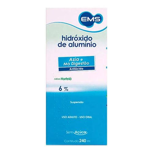 Antiácido Hidróxido De Alumínio 61,5Mg/Ml Genérico Ems 240Ml