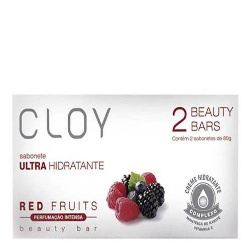 Sabonete em Barra Cloy Beauty Bars Red Fruits 80g 2 Unidades