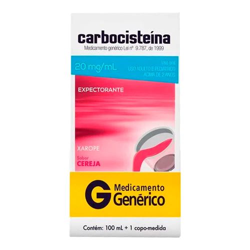 Carbocisteína Pediátrico 20mg/Ml Genérico Cimed 100ml Xarope Carbocisteína Pediátrico 20mg/Ml Genérico Cimed 100ml Xarope