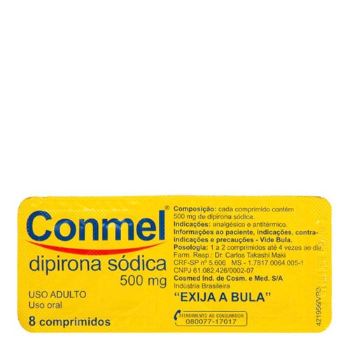 Conmel 500mg 8 comprimidos Conmel 500mg 8 comprimidos