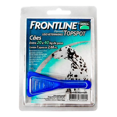 FRONTLINE TOP SPOT G - para cães de 20kg a 40kg FRONTLINE TOP SPOT G - para cães de 20kg a 40kg