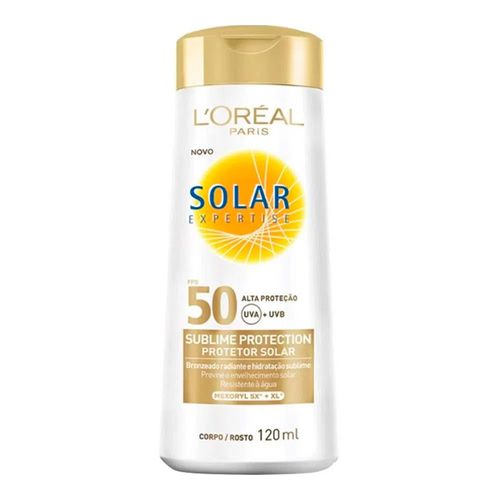 Protetor Solar L'Oréal Sublime Protection FPS 50 120ml Protetor Solar L'Oréal Sublime Protection FPS 50 120ml