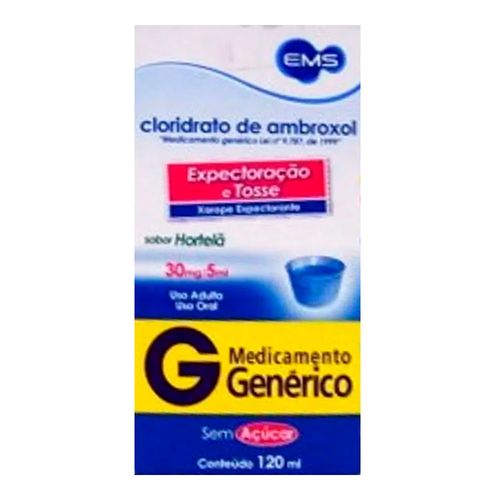 Expectorante Cloridato Ambroxol 6Mg/Ml Genérico Ems 120Ml
