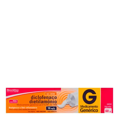 Diclofenaco Dietilamônio Gel Biosintética 60g Diclofenaco Dietilamônio Gel Biosintética 60g