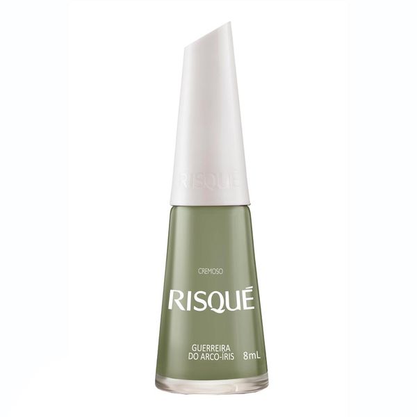 Esmalte Risqué Cremoso Verde Militar Guerreira do Arco-íris 8ml