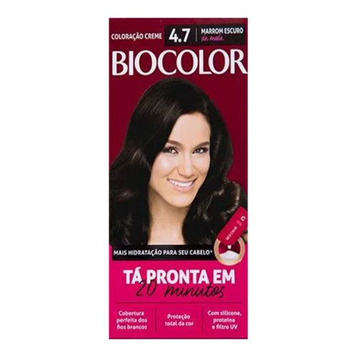 Mini Kit Tintura Biocolor Marrom Escuro da Moda 4.7 Mini Kit Tintura Biocolor Marrom Escuro da Moda 4.7
