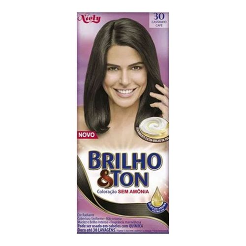 Mini Kit Tintura Brilho&Ton 3.0 Castanho Café Mini Kit Tintura Brilho&Ton 3.0 Castanho Café