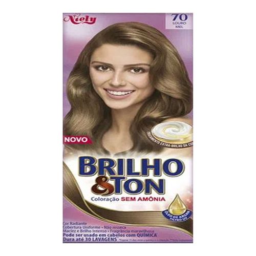 Mini Kit Tintura Brilho&Ton 7.0 Louro Mel Mini Kit Tintura Brilho&Ton 7.0 Louro Mel