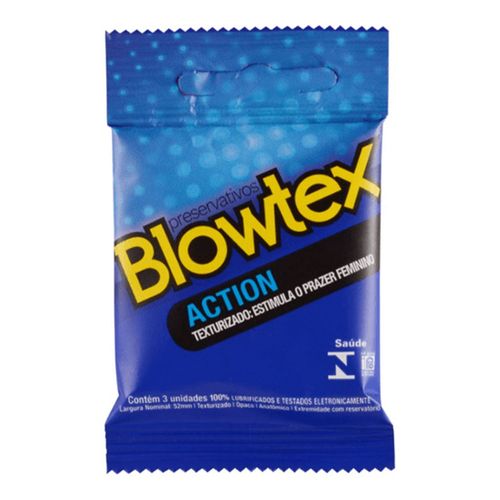 Preservativo Blowtex Action 3 Unidades Preservativo Blowtex Action 3 Unidades