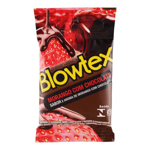 Preservativo-Blowtex-Morango-Com-Chocolate-3-Unidades Preservativo-Blowtex-Morango-Com-Chocolate-3-Unidades