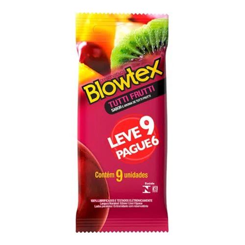 Preservativo Blowtex Sabor Tutti Frutti 9 Unidades Preservativo Blowtex Sabor Tutti Frutti 9 Unidades