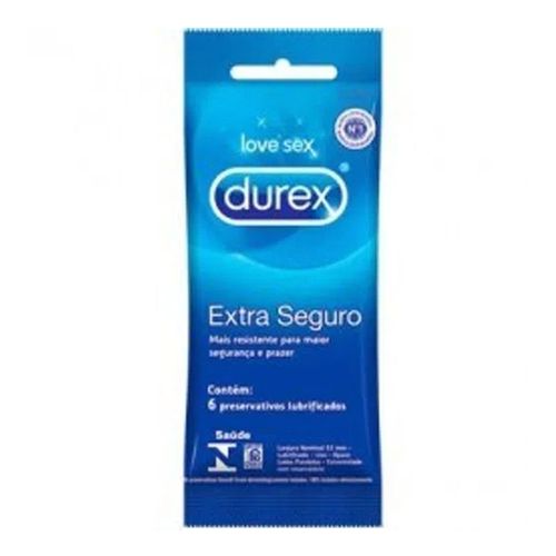Preservativo Durex Extra Seguro C/6 Preservativo Durex Extra Seguro C/6