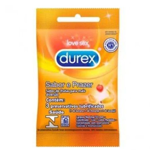 Preservativo Durex Sabor E Prazer C/3 Preservativo Durex Sabor E Prazer C/3