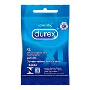 Preservativo Durex Sachê Lubrificado Clássico 3 Unidades